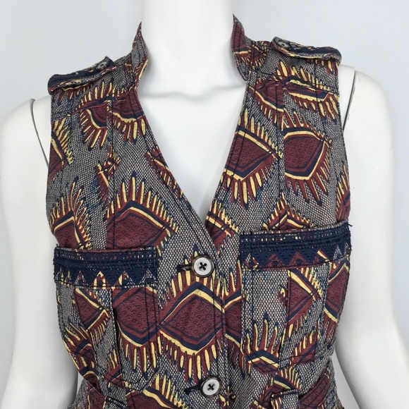 Elvenses {Anthropologie} Geo Safari Print Vest - Picture 4 of 9
